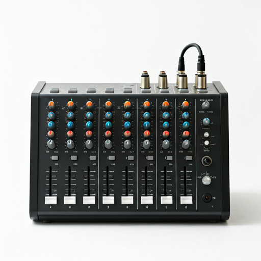 Professional audio mixing board details